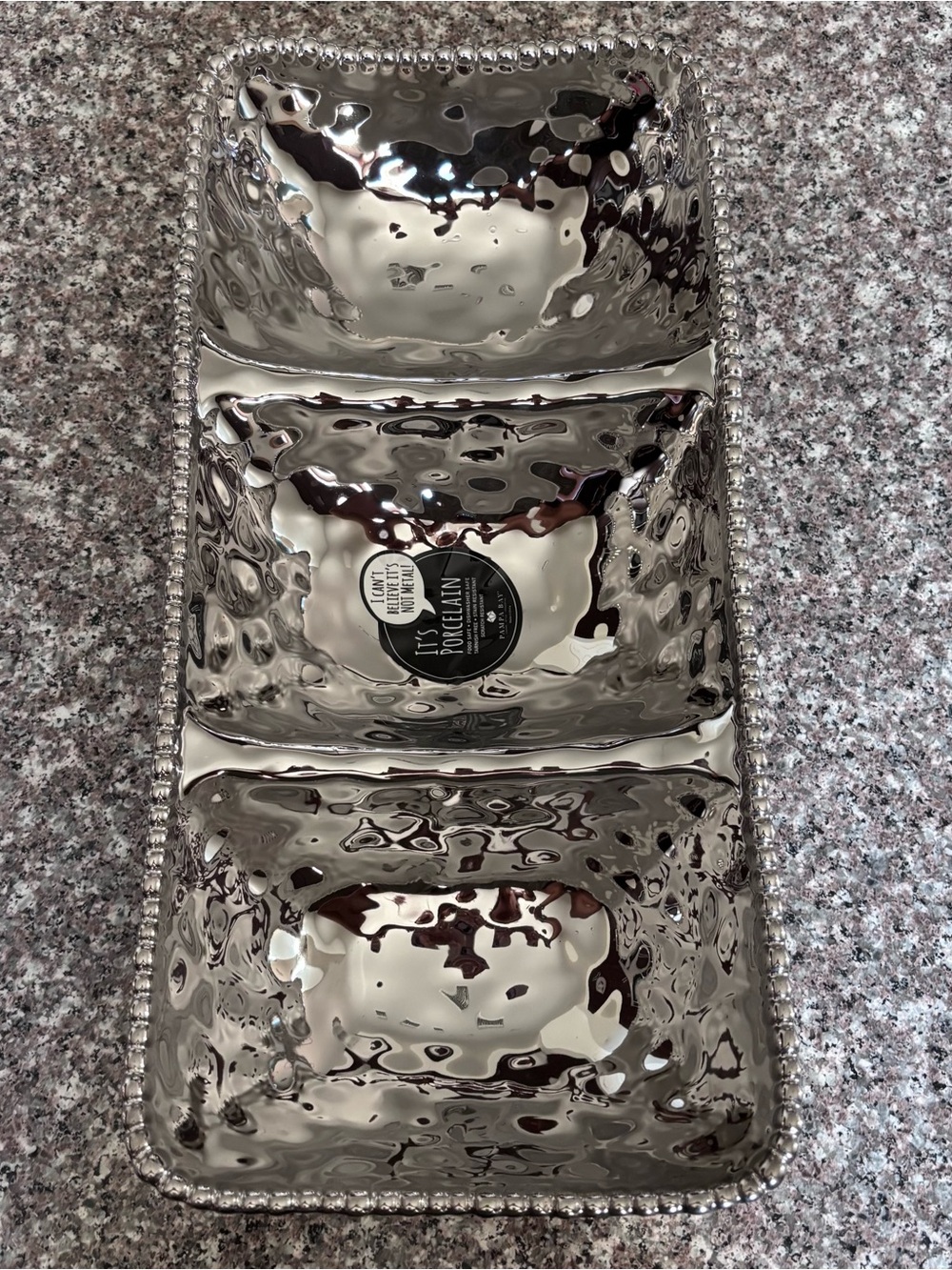The Pampa Bay Verona 3-Section Serving Piece (Model: CER2426) No Box